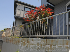 のフェンス・柵 レスティナフェンス21型 自由柱施工 施工例