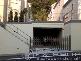 のカーゲート トリップゲート 傾斜地専用型 ノンレール 片開き37S 施工例