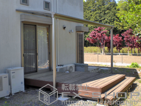 のテラス屋根 ライザーテラスII F型 テラスタイプ 単体 積雪〜20cm対応 施工例