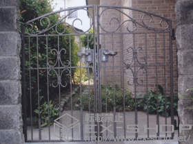 の門扉 コラゾン2型門扉 両開き 柱使用 施工例