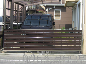 のカーゲート ワイドオーバードアS5型 マテリアルカラー 電動式 施工例