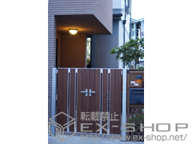 の門扉 ジオーナ門扉SA型 両開き 柱使用 施工例