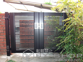 の門扉 シャレオR1型 両開き　柱使用 施工例