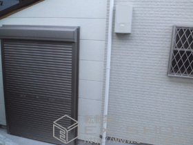 のガレージシャッター ガレージシャッタークワトロ 手動式 外部付タイプ 施工例