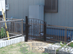 の門扉 コラゾン1型門扉 片開き 柱使用 施工例