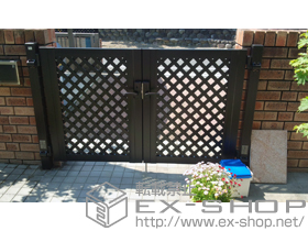 の門扉 シャレオR11型 両開き　柱使用 施工例