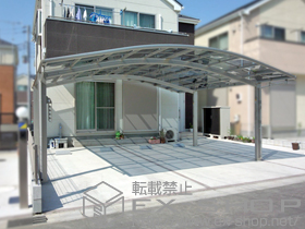 のカーポート レイナツインポートグラン　積雪〜20cm対応+水平式物干し 施工例