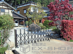 のカーゲート トリップゲート PB型 ノンレール 片開き 49S 施工例