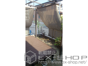 のテラス屋根 ライザーテラスII F型 テラスタイプ 単体 積雪〜20cm対応+吊り下げ物干し 標準 2本入 施工例