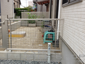 の門扉 エクスライン門扉16型 片開き　門柱使用 施工例