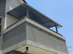 のバルコニー・ベランダ屋根 ライザーテラスII R型 屋根タイプ 単体 積雪〜20cm対応 施工例