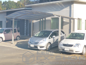 のカーポート レイナツインポートグラン　積雪〜20cm対応+屋根ふき材補強部品 2セット 施工例