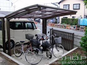 のサイクルポート・駐輪場 カーブポートシグマIII ミニ 積雪〜30cm対応 施工例