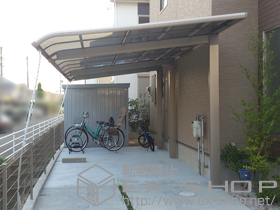 のカーポート レガーナポートシグマIII 樋有 延長 積雪〜20cm対応+レガーナポートシグマIII 着脱式サポート 施工例