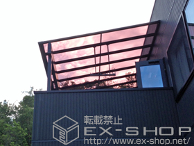 のバルコニー・ベランダ屋根 ヴェクターテラス F型 1500 屋根タイプ 単体 積雪〜50cm対応+吊り下げ式物干し 標準 2本入 施工例