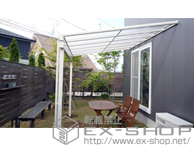 のテラス屋根 ヴェクターテラス F型 1500 テラスタイプ 単体 積雪〜50cm対応+屋根ふき材補強部品 施工例