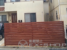 のフェンス・柵 デザイナーズパーツ Dスクリーン 横張り フリーポールタイプ 施工例