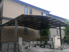 のカーポート カーブポートシグマIII ワイド 積雪〜20cm対応 施工例