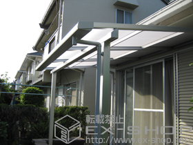 のテラス屋根 ライザーテラスII F型 テラスタイプ 単体 積雪〜20cm対応 施工例