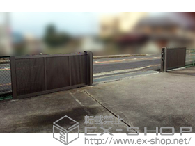 のカーゲート エススライド B型 両引き 手動タイプ 30-30-12 施工例