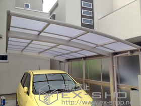 のカーポート プレシオスポート 積雪〜20cm対応+プレシオスポート サイドパネル 51-17 施工例