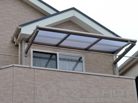 のバルコニー・ベランダ屋根 ライザーテラスII F型 ルーフタイプ 単体 積雪〜20cm対応 施工例