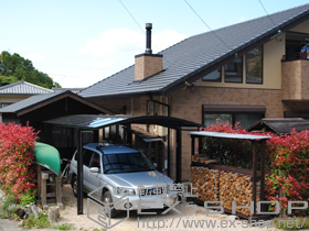 のカーポート レイナワンポートグラン　積雪〜20cm対応＋屋根ふき材補強部品 施工例