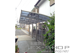 のカーポート レイナポートグラン 縦連棟　積雪〜20cm対応+収納棚 ハイルーフ用 施工例