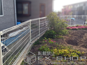 のフェンス・柵 ハイグリッドフェンスN1型 間仕切り柱タイプ 施工例