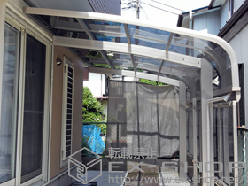 のカーポート プレシオスポート アルファ 積雪〜20cm対応+プレシオスポート アルファ用 サイドパネル 施工例