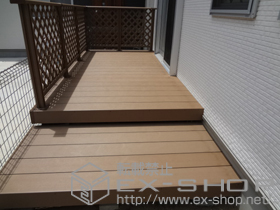 のウッドデッキ リコステージII+デッキフェンス+デッキフェンス 施工例