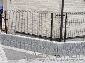 のフェンス・柵 イーネットフェンス1F型 自由柱タイプ 施工例