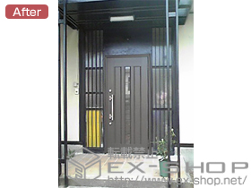 の玄関ドア リシェント アルミ仕様 P1型片開き 施工例