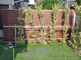 のフェンス・柵 ジオーナフェンス YS型 マテリアルカラー 多段柱施工 施工例