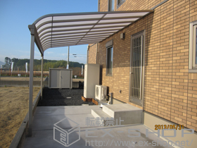 のテラス屋根 ライザーテラスII R型 テラスタイプ 単体 積雪〜20cm対応 施工例