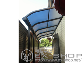 のテラス屋根 プレシオステラス R型 テラスタイプ 連棟　積雪〜20cm対応+移動柱固定金具 WXHT566 施工例