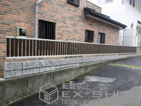 のフェンス・柵 シンプルモダンフェンス W5型 自由柱施工 施工例