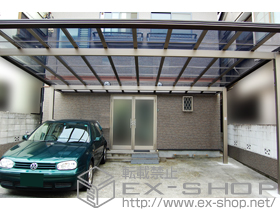 のカーポート アーキデュオ プレミアムワイド 積雪〜20cm対応 施工例