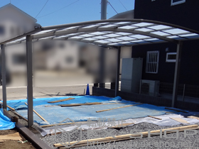 のカーポート カーブポートシグマIII ワイド 積雪〜20cm対応 施工例