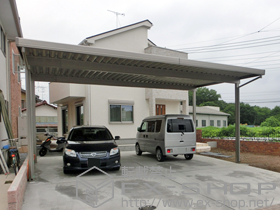 のカーポート テリオスポートIII 900 3台用 4本柱 積雪〜30cm対応 施工例