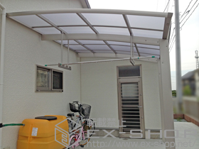 のカーポート プレシオスポート 積雪〜20cm対応+吊り下げ式物干し 施工例