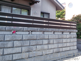 のフェンス・柵 ジオーナフェンス YP型 マテリアルカラー フリーポールタイプ 施工例