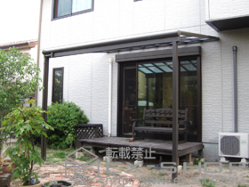 のテラス屋根 パワーアルファ F型 テラスタイプ 単体 積雪〜30cm対応 施工例