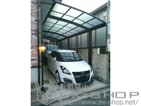 のカーポート レイナポートグラン 縦連棟　積雪〜20cm対応+サイドパネル 施工例