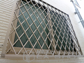 の面格子・窓格子 アルミ面格子 ヒシクロス 施工例