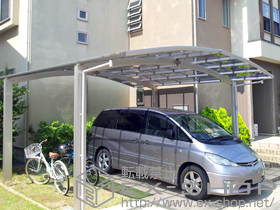 のカーポート レイナポートグラン M合掌　積雪〜20cm対応+レイナポートグラン用オプション 施工例