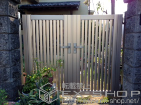 の門扉 シャレオR4型 両開き 柱使用 施工例