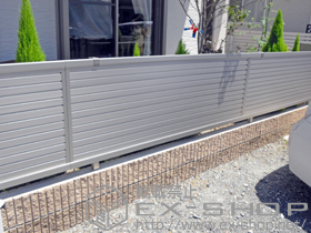 のフェンス・柵 エクスラインフェンス7型 自由柱 施工例