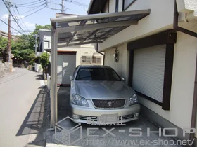 LIXIL リクシル(トステム)のカーポート ルーフポートシグマIII 積雪〜30cm対応+ルーフポートシグマIII オプション 施工例