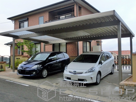 のカーポート テリオスポートIII 900 3台用 4本柱 積雪〜30cm対応 施工例